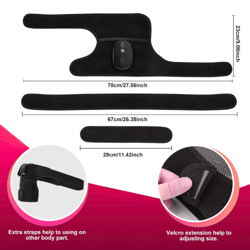 3-in-1 Heated Vibration Massager Brace – Electric Heat Pad for Knee, Elbow & Shoulder Joint Care