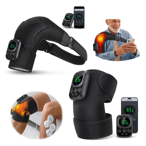 3-in-1 Heated Vibration Massager Brace – Electric Heat Pad for Knee, Elbow & Shoulder Joint Care