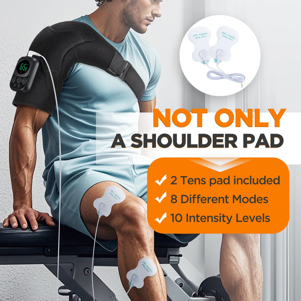 3-in-1 Heated Vibration Massager Brace – Electric Heat Pad for Knee, Elbow & Shoulder Joint Care