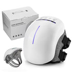 Wireless knee massager with LED display, heating and vibration therapy, adjustable straps, and packaging box for pain relief and joint relaxation