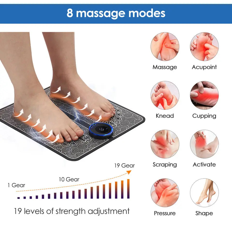 Revitalisierende Fußmassagematte