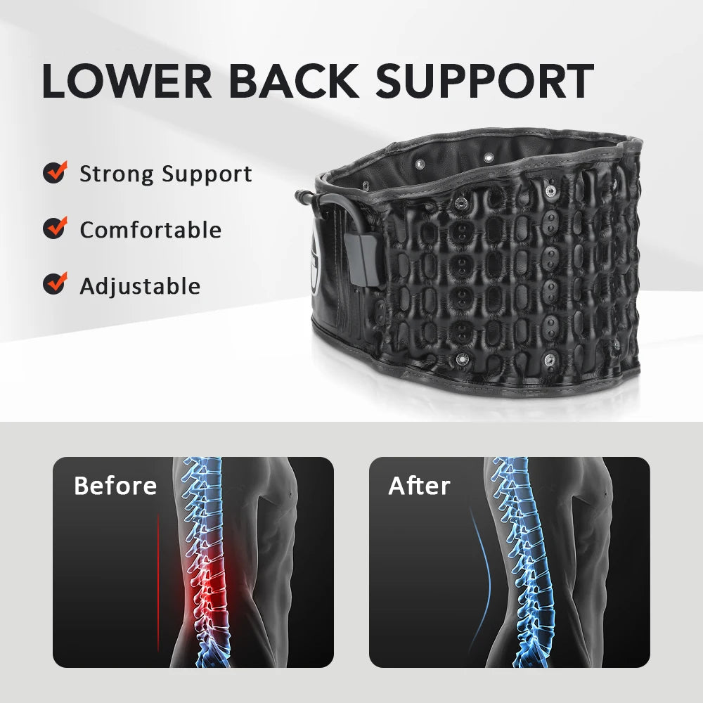 Inflatable Lumbar Waist Belt – Air Decompression Back Support & Spine Traction Brace