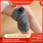 Heating massage knee pad with adjustable straps, constant temperature hot compress, and vibration massage for soothing muscles in knee, shoulder, and elbow
