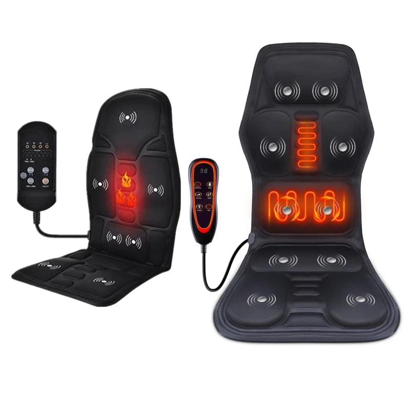 Electric Heating Vibrating Massage Pad – Full Body Cushion for Back, Lumbar & Shoulder Relief