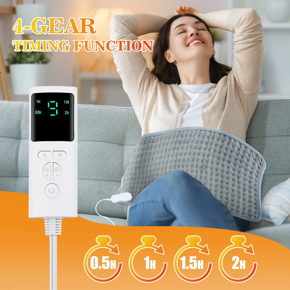 Electric Heating Pad – 9-Level Adjustable Warmer for Cramps, Hands, Feet & Full Body Comfort