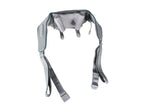 Adjustable electric shoulder and neck massager with straps and built-in control panel for deep tissue relief and muscle relaxation